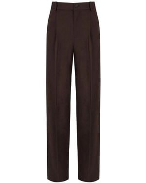 Elisabetta Franchi Wide Trousers - Brown