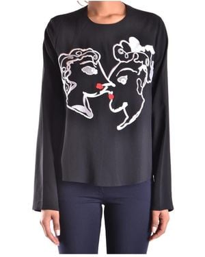 MSGM Overhemden ,Zwart ,Blouse