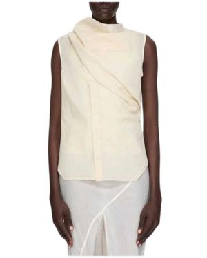 Rick Owens Overhemden ,Katoen Island Shirt - Naturel