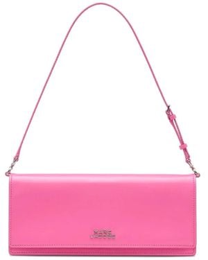 Marc Jacobs Fuchsia Leder Blumen Schultertasche - Pink