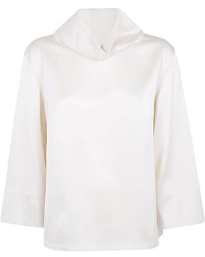 By Malene Birger Long Sleeve Tops - Wit
