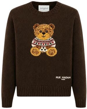 Rue Madam Round-Neck Knitwear - Negro