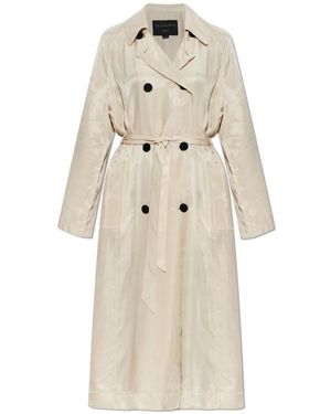 AllSaints Jassen ,Leer Lizie Coat - Naturel