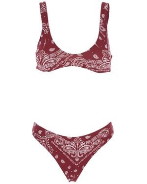 VENUJA High Cut Bikini Met Braziliaanse Bottoms En All-Over Print - Rood