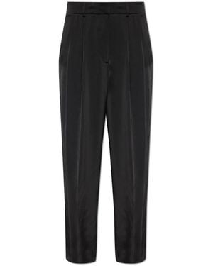 Michael Kors Broeken ,Zwart ,Polyester Drapey Satin Wide Leg Pants
