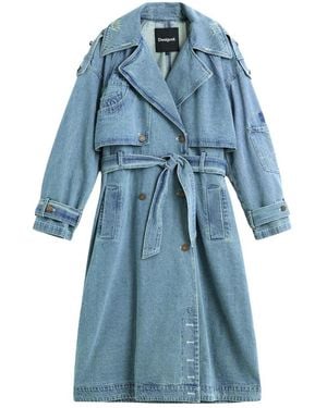 Desigual Trench Coats - Blu