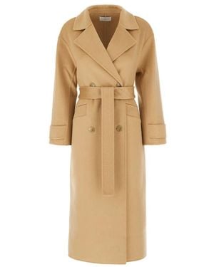 The Dynamis Studio Belted Coats - Natural