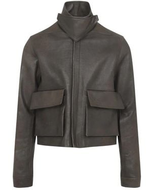 Rick Owens Leather Jackets - Gris
