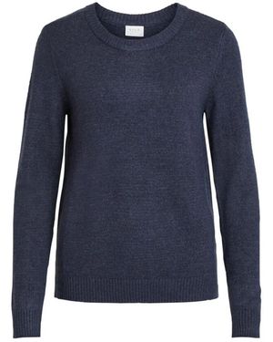 Vila Round-Neck Knitwear - Blu