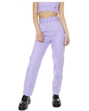 Dickies Broeken ,Paars ,Katoen Straight Broeken