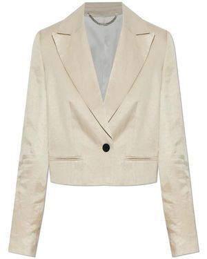 AllSaints Jassen ,Leer Helena Blazer - Naturel