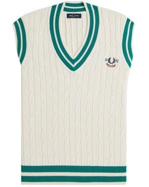 Fred Perry V-Neck Knitwear - Bleu