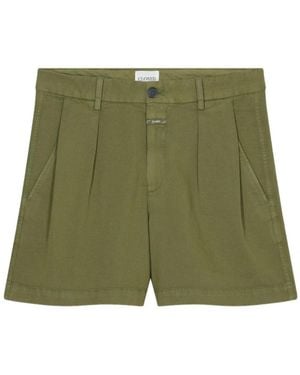 Closed Leinen-Shorts - Grün