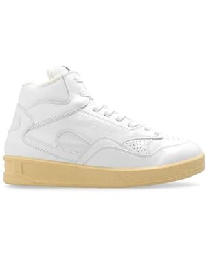 Jil Sander High-top-sneaker mit logo - Weiß