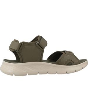 Skechers Flex Flache Sandalen - Grün