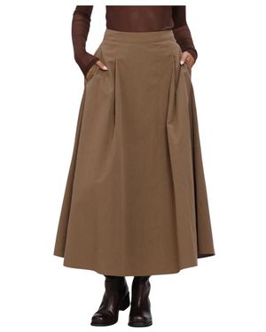 Minus Rokken ,Bruin ,Msrosea Midi Rok