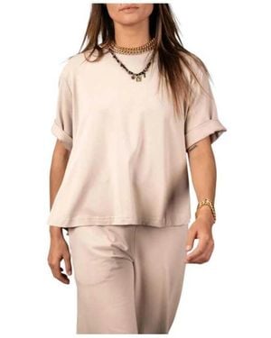 ANONYM APPAREL Tops ,Katoen Margaux Sweatshirt Tunic - Naturel