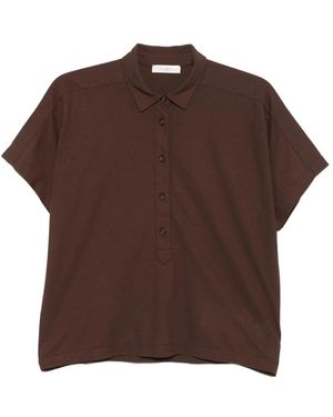 Zanone Tops ,Bruin ,Katoen V Polo Mc