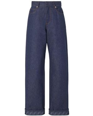Fendi Wide Jeans - Blue