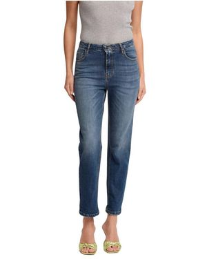 Kocca Jeans ,Blauw ,Leer Skinny Fit Broeken
