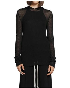 Rick Owens Round-Neck Knitwear - Noir