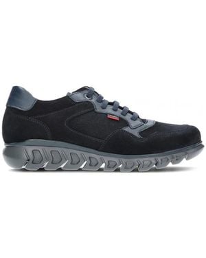 Callaghan Bequeme Leder- Und Wildleder-Sneaker - Blau