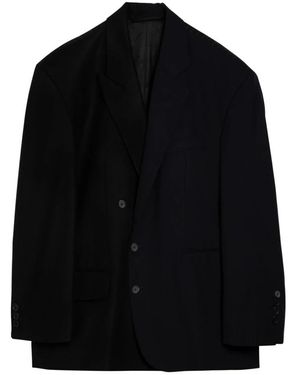 Balenciaga Structured Double-Breasted Blazer - Black