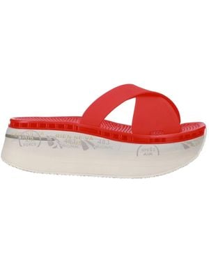 Premiata Schoenen ,Rood ,Moura Platform Sandalen