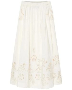 forte_forte Midi Skirts - White