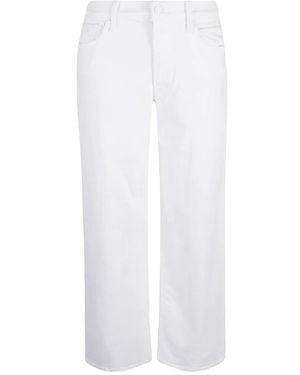 Mother Straight Fit Jeans - White