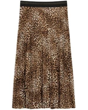 Marina Rinaldi Leopardenmuster Maxi-Rock - Braun