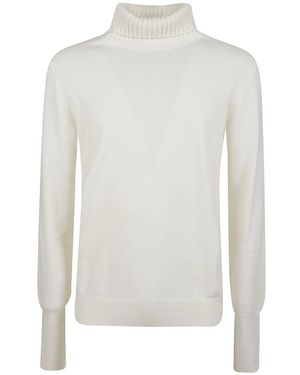 Ballantyne Rollkragenpullover Aus Glattstrick - Weiß