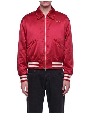 Second/Layer Aces Satin Club Jacket - Rot
