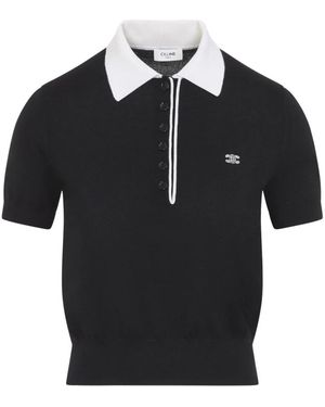 Celine Poloshirt Van Fijne Kasjmierzijde - Zwart