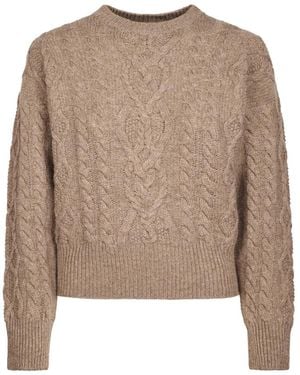 Max Mara Round-Neck Knitwear - Brown