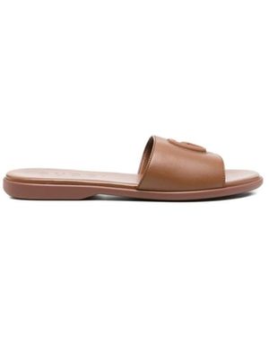 Gucci Slide Sandal Met Double G - Bruin