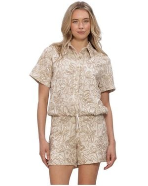 Nukus Overhemden ,Polyester Leonora Blouse Paillet - Naturel