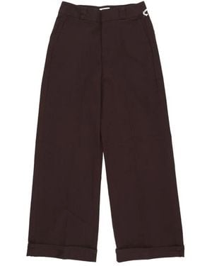 Obey Wide Trousers - Marrón