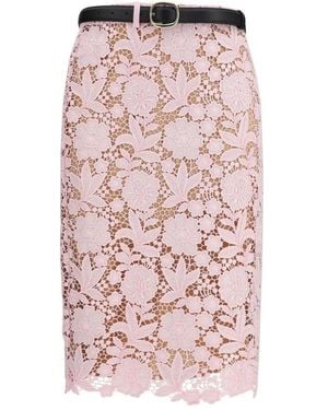 Self-Portrait Midi Skirts - Rosa