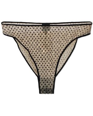 Tom Ford Ondergoed ,Zwart ,Polyester Lace Briefs - Naturel