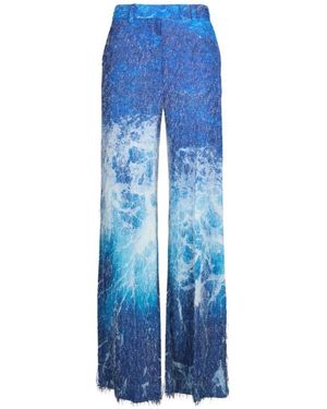 Roberto Cavalli Wide Trousers - Azul