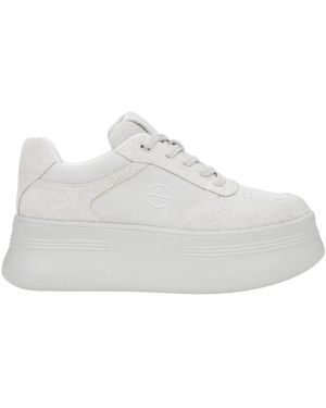 ESTRO Schoenen ,Wit ,Chunky Sole Soft Velour Sneakers