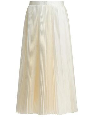 Sandbeige Midi Skirts - White