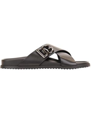 Dolce & Gabbana Sliders - Brown