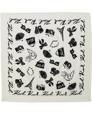 KARL LAGERFELD Accessoires ,K Monogram Sjaal - Zwart