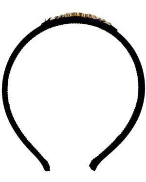 Gucci Accessoires ,Blauw ,Leer Lucy Headband - Zwart