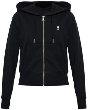 Ami Paris Ami De Coeur Hoodie - Zwart