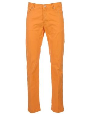 Kiton Slim-Fit Trousers - Naranja