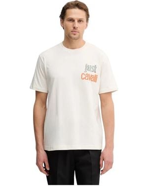 Just Cavalli Tops ,Wit ,Katoen Katoenen T-Shirt