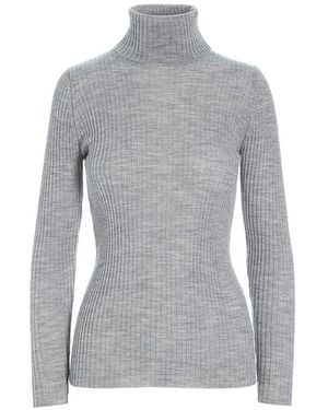 Bitte Kai Rand Truien & Vesten ,Grijs ,Wol Grijze Melange Wol Coltrui Sweater